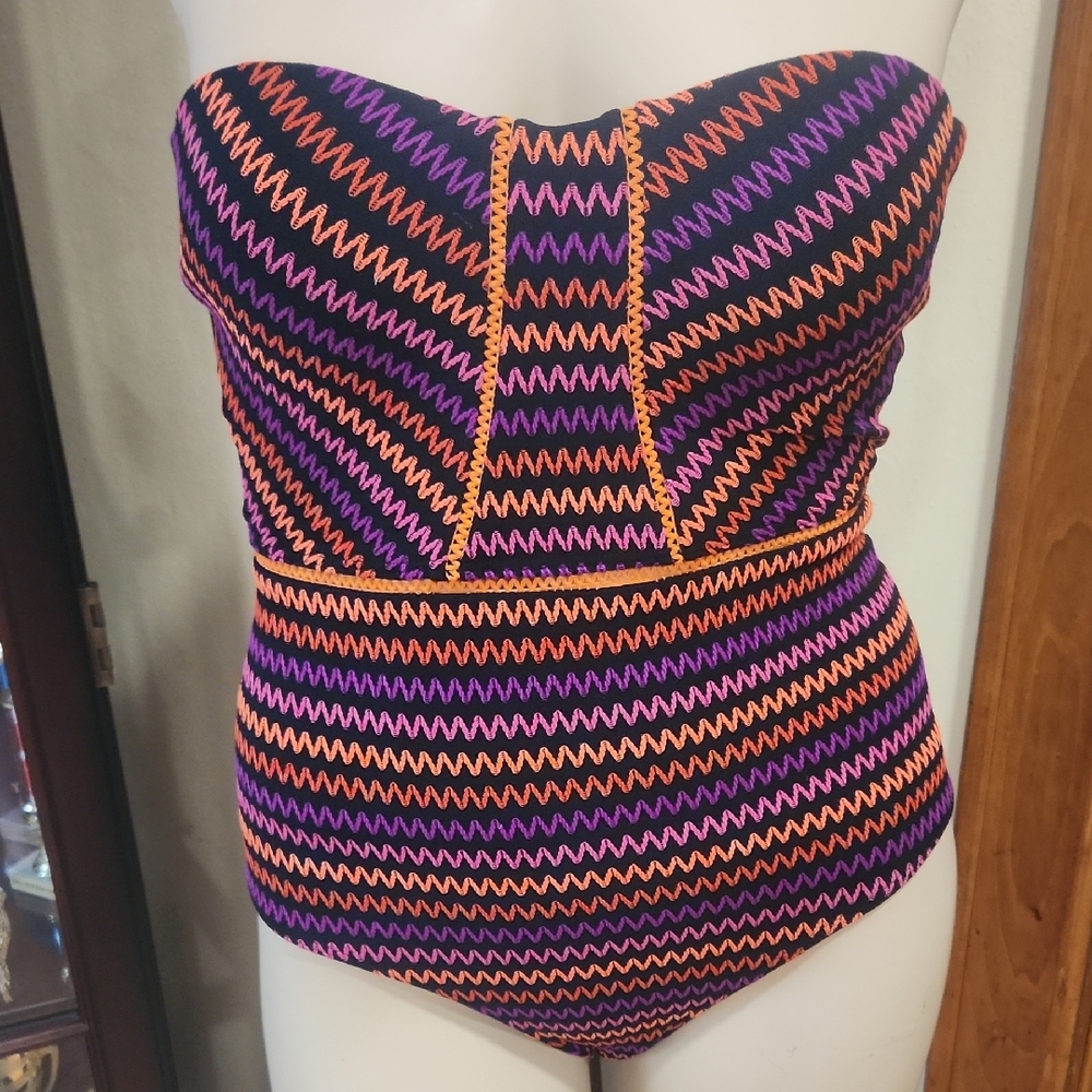 Multicolored Zig Zag One Piece